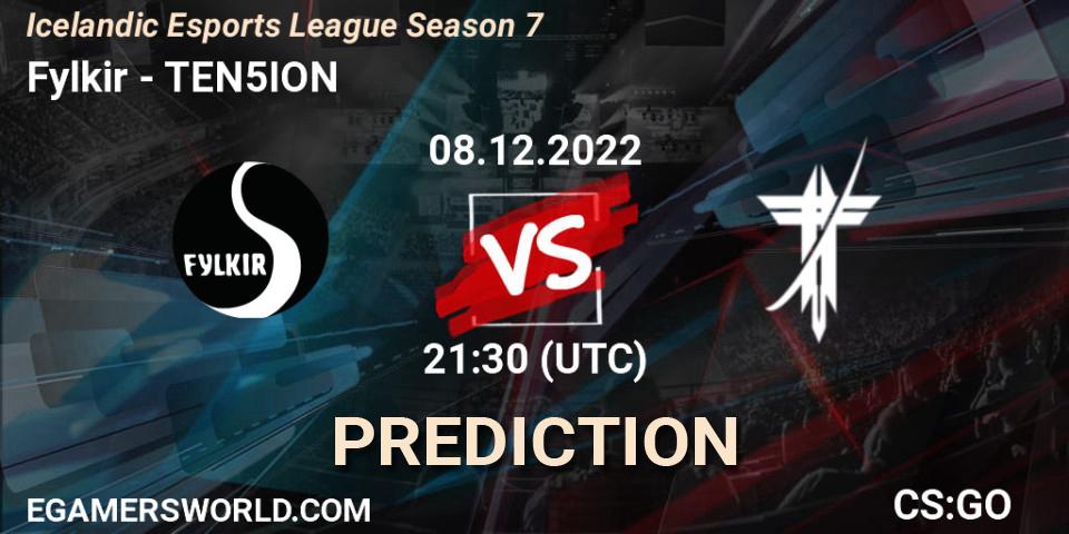 Prognoza Fylkir - TEN5ION. 08.12.22, CS2 (CS:GO), Icelandic Esports League Season 7