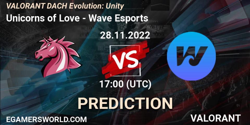 Prognoza Unicorns of Love - Wave Esports. 28.11.22, VALORANT, VALORANT DACH Evolution: Unity