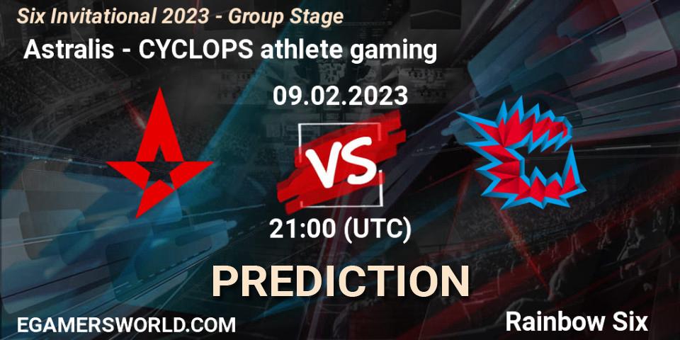 Prognoza Astralis - CYCLOPS athlete gaming. 09.02.23, Rainbow Six, Six Invitational 2023 - Group Stage