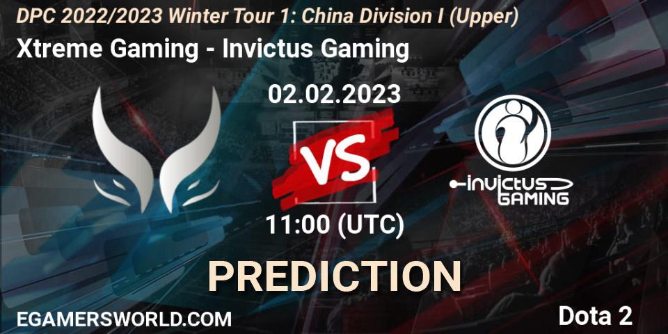 Prognoza Xtreme Gaming - Invictus Gaming. 02.02.23, Dota 2, DPC 2022/2023 Winter Tour 1: CN Division I (Upper)