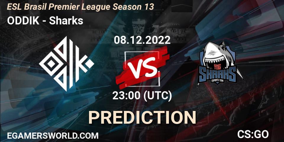Prognoza ODDIK - Sharks. 08.12.22, CS2 (CS:GO), ESL Brasil Premier League Season 13