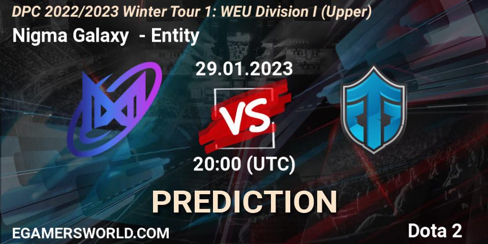 Prognoza Nigma Galaxy - Entity. 29.01.23, Dota 2, DPC 2022/2023 Winter Tour 1: WEU Division I (Upper)