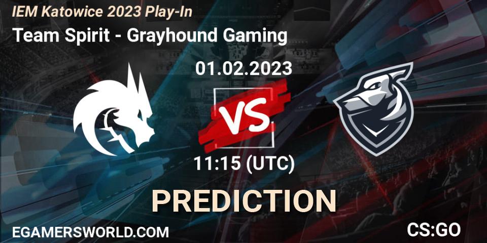 Prognoza Team Spirit - Grayhound Gaming. 01.02.23, CS2 (CS:GO), IEM Katowice 2023 Play-In