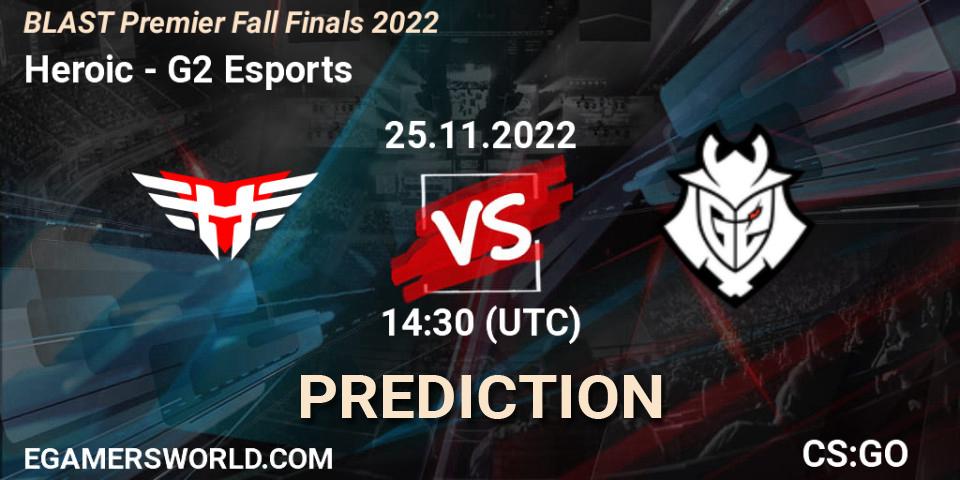 Prognoza Heroic - G2 Esports. 25.11.22, CS2 (CS:GO), BLAST Premier Fall Finals 2022