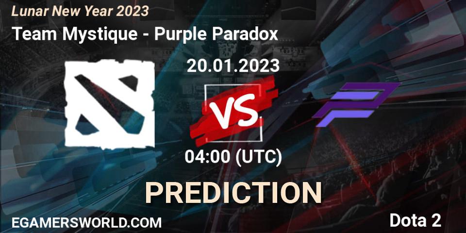 Prognoza Team Mystique - Purple Paradox. 20.01.23, Dota 2, Lunar New Year 2023