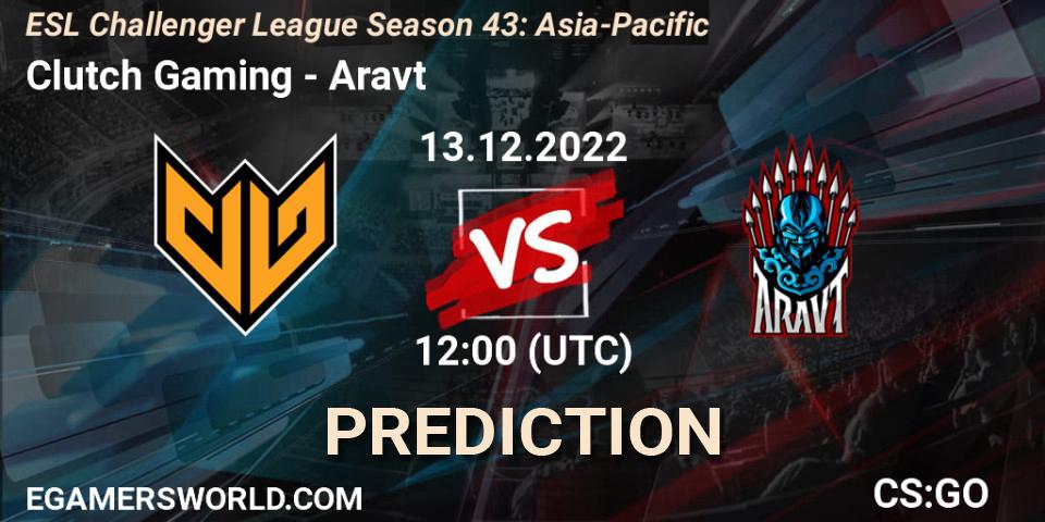 Prognoza Clutch Gaming - Aravt. 13.12.22, CS2 (CS:GO), ESL Challenger League Season 43: Asia-Pacific