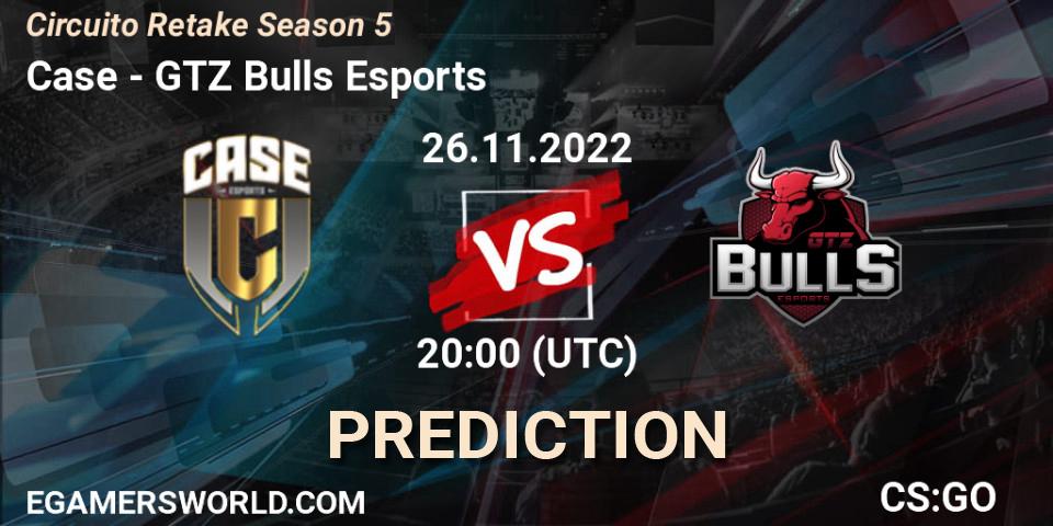 Prognoza Case - GTZ Bulls Esports. 26.11.22, CS2 (CS:GO), Circuito Retake Season 5