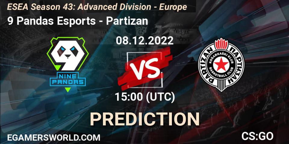 Prognoza 9 Pandas Esports - Partizan. 08.12.22, CS2 (CS:GO), ESEA Season 43: Advanced Division - Europe