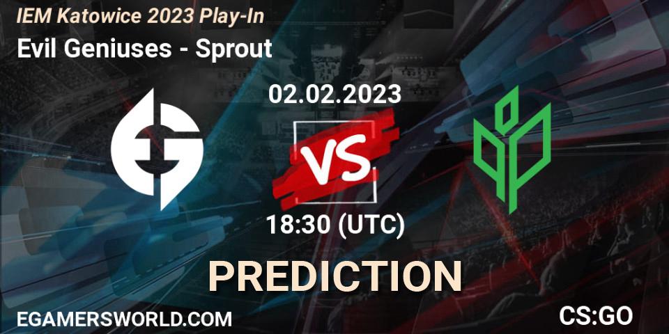 Prognoza Evil Geniuses - Sprout. 02.02.23, CS2 (CS:GO), IEM Katowice 2023 Play-In