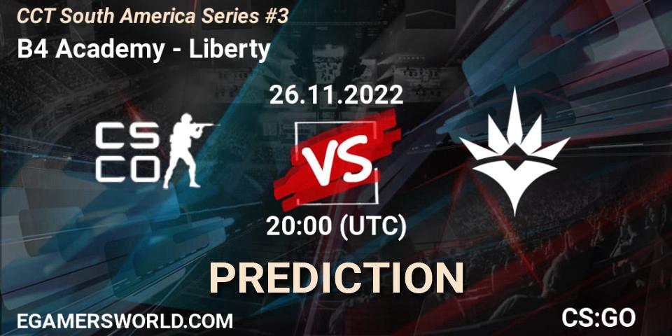 Prognoza B4 Academy - Liberty. 26.11.22, CS2 (CS:GO), CCT South America Series #3
