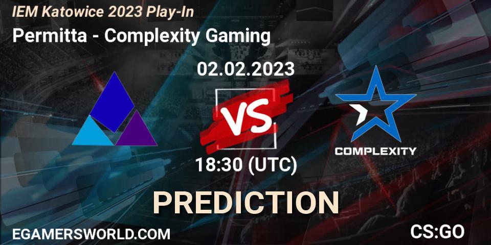 Prognoza Permitta - Complexity Gaming. 02.02.23, CS2 (CS:GO), IEM Katowice 2023 Play-In