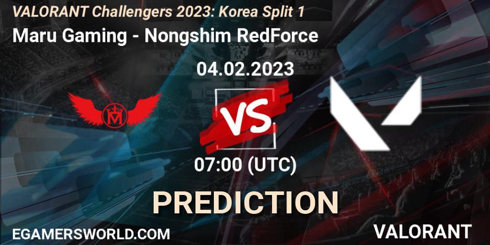 Prognoza Maru Gaming - Nongshim RedForce. 04.02.23, VALORANT, VALORANT Challengers 2023: Korea Split 1