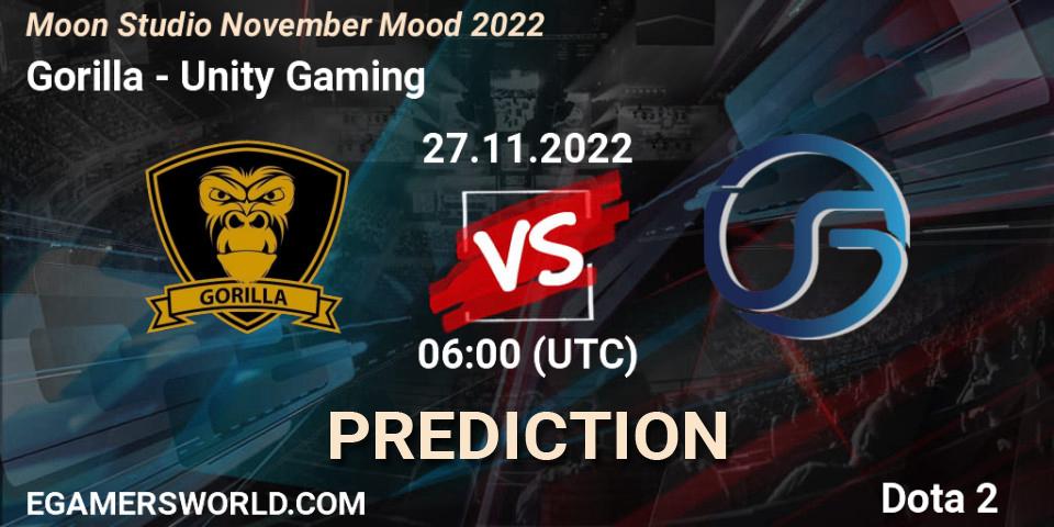 Prognoza Gorilla - Unity Gaming. 27.11.22, Dota 2, Moon Studio November Mood 2022