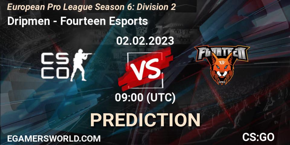 Prognoza Dripmen - Fourteen Esports. 02.02.23, CS2 (CS:GO), European Pro League Season 6: Division 2