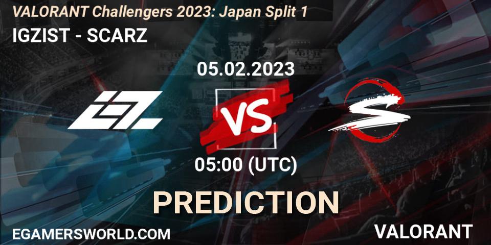 Prognoza IGZIST - SCARZ. 05.02.23, VALORANT, VALORANT Challengers 2023: Japan Split 1