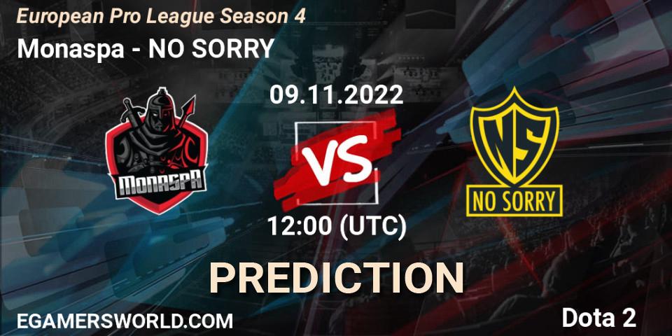 Prognoza Monaspa - NO SORRY. 09.11.22, Dota 2, European Pro League Season 4