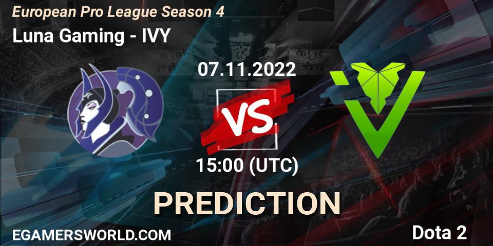 Prognoza MooN team - IVY. 12.11.22, Dota 2, European Pro League Season 4