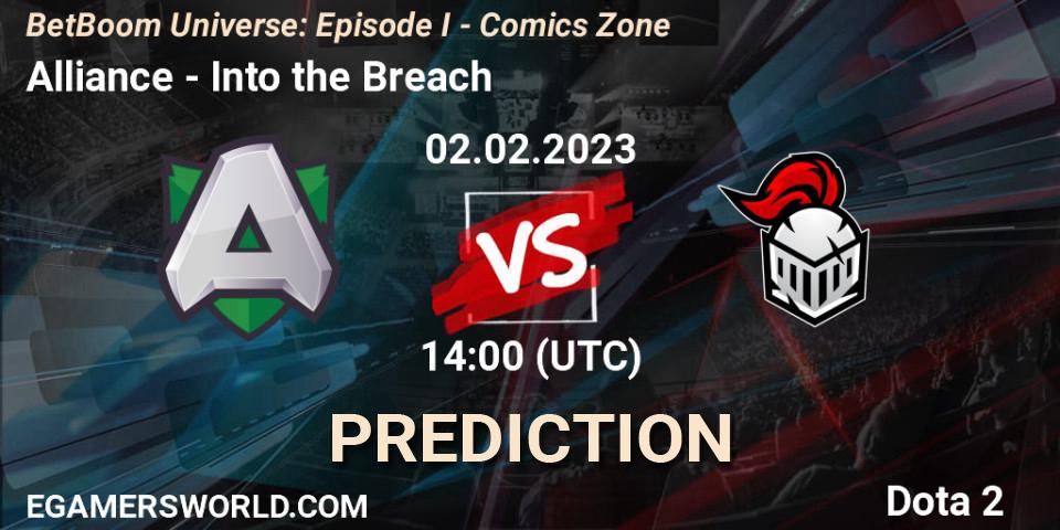 Prognoza Alliance - Into the Breach. 02.02.23, Dota 2, BetBoom Universe: Episode I - Comics Zone