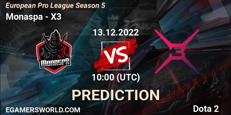 Prognoza Monaspa - X3. 13.12.22, Dota 2, European Pro League Season 5