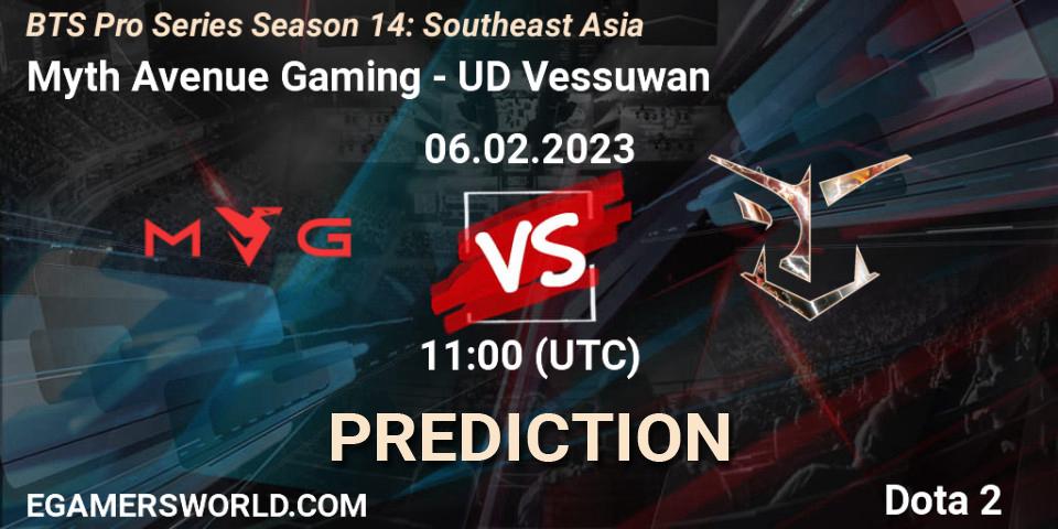 Prognoza Myth Avenue Gaming - UD Vessuwan. 06.02.23, Dota 2, BTS Pro Series Season 14: Southeast Asia