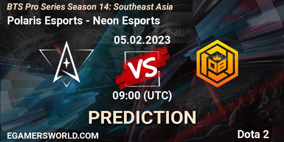 Prognoza Polaris Esports - Neon Esports. 05.02.23, Dota 2, BTS Pro Series Season 14: Southeast Asia