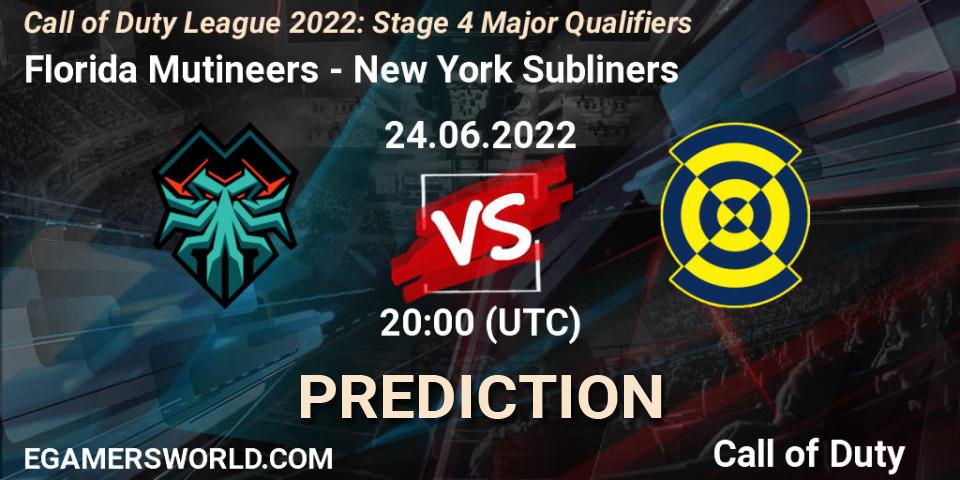 Prognoza Florida Mutineers - New York Subliners. 24.06.22, Call of Duty, Call of Duty League 2022: Stage 4