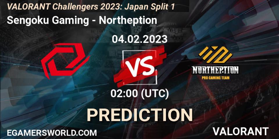 Prognoza Sengoku Gaming - Northeption. 04.02.23, VALORANT, VALORANT Challengers 2023: Japan Split 1