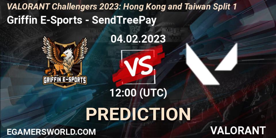 Prognoza Griffin E-Sports - SendTreePay. 04.02.23, VALORANT, VALORANT Challengers 2023: Hong Kong and Taiwan Split 1
