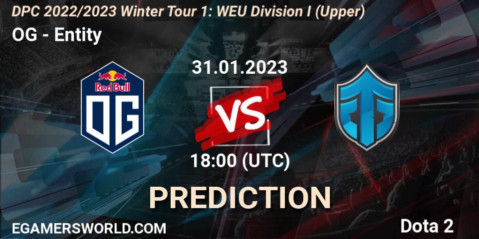 Prognoza OG - Entity. 31.01.23, Dota 2, DPC 2022/2023 Winter Tour 1: WEU Division I (Upper)