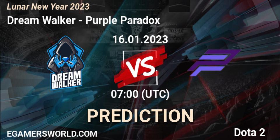 Prognoza Dream Walker - Purple Paradox. 16.01.23, Dota 2, Lunar New Year 2023