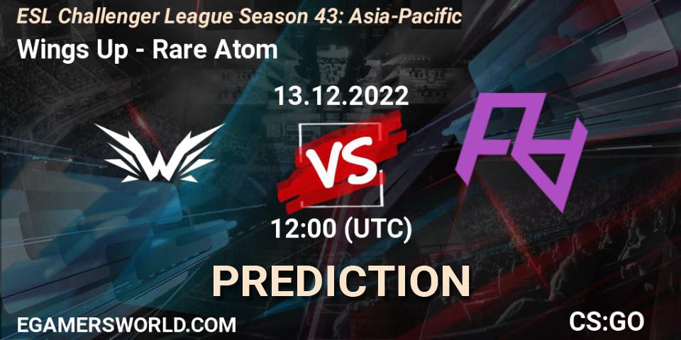 Prognoza Wings Up - Rare Atom. 13.12.22, CS2 (CS:GO), ESL Challenger League Season 43: Asia-Pacific