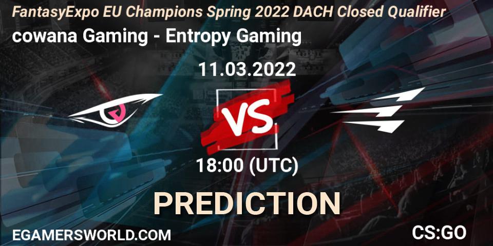 Prognoza cowana Gaming - Entropy Gaming. 11.03.22, CS2 (CS:GO), FantasyExpo EU Champions Spring 2022 DACH Closed Qualifier