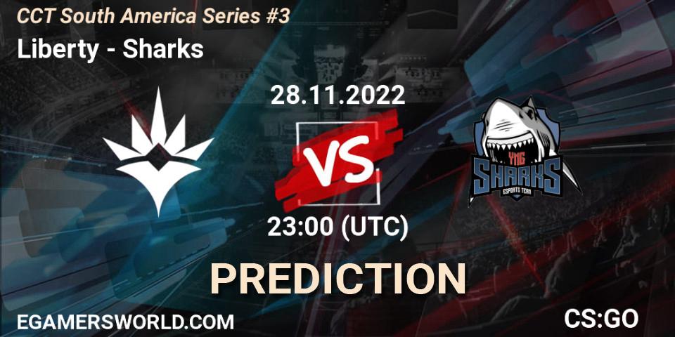 Prognoza Liberty - Sharks. 29.11.22, CS2 (CS:GO), CCT South America Series #3
