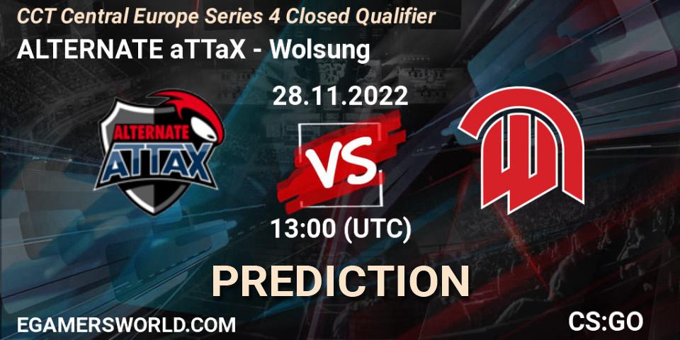 Prognoza ALTERNATE aTTaX - Wolsung. 28.11.22, CS2 (CS:GO), CCT Central Europe Series 4 Closed Qualifier