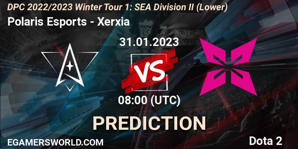 Prognoza Polaris Esports - Xerxia. 01.02.23, Dota 2, DPC 2022/2023 Winter Tour 1: SEA Division II (Lower)