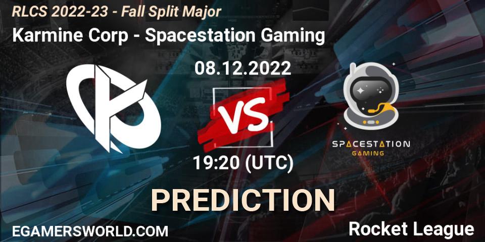 Prognoza Karmine Corp - Spacestation Gaming. 08.12.22, Rocket League, RLCS 2022-23 - Fall Split Major