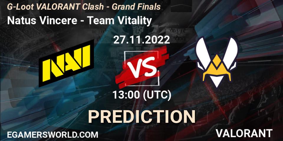 Prognoza Natus Vincere - Team Vitality. 27.11.22, VALORANT, G-Loot VALORANT Clash - Grand Finals