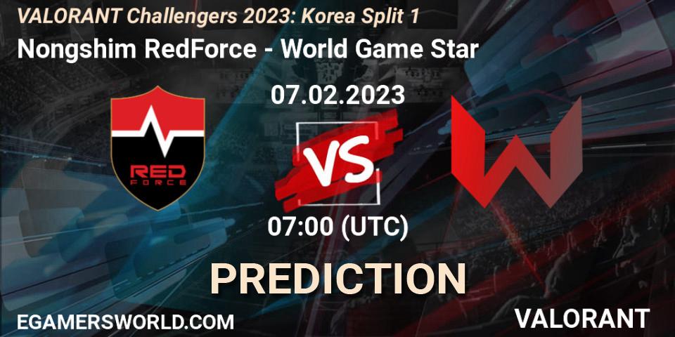 Prognoza Nongshim RedForce - World Game Star. 07.02.23, VALORANT, VALORANT Challengers 2023: Korea Split 1