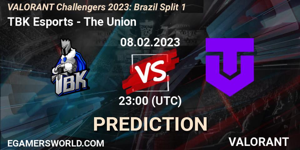 Prognoza TBK Esports - The Union. 08.02.23, VALORANT, VALORANT Challengers 2023: Brazil Split 1