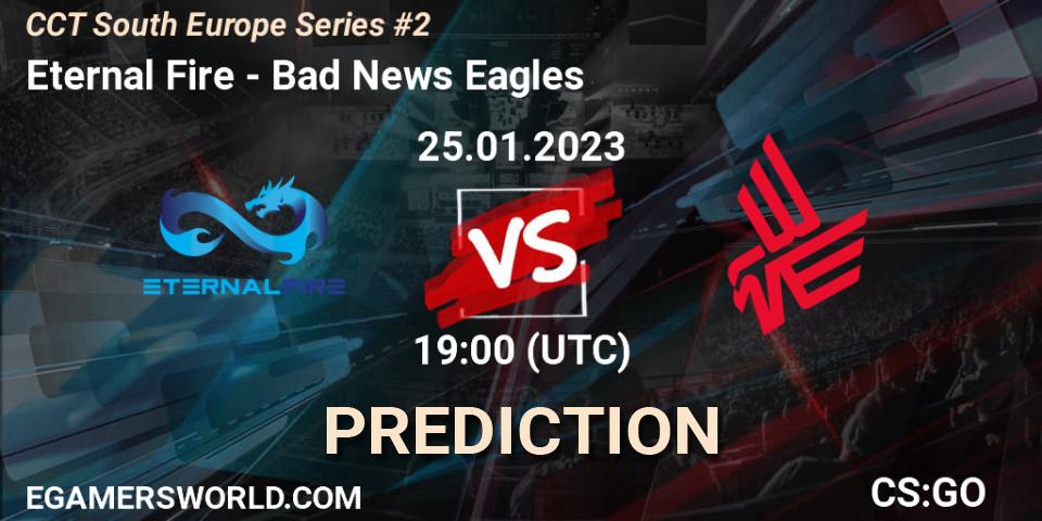Prognoza Eternal Fire - Bad News Eagles. 25.01.23, CS2 (CS:GO), CCT South Europe Series #2
