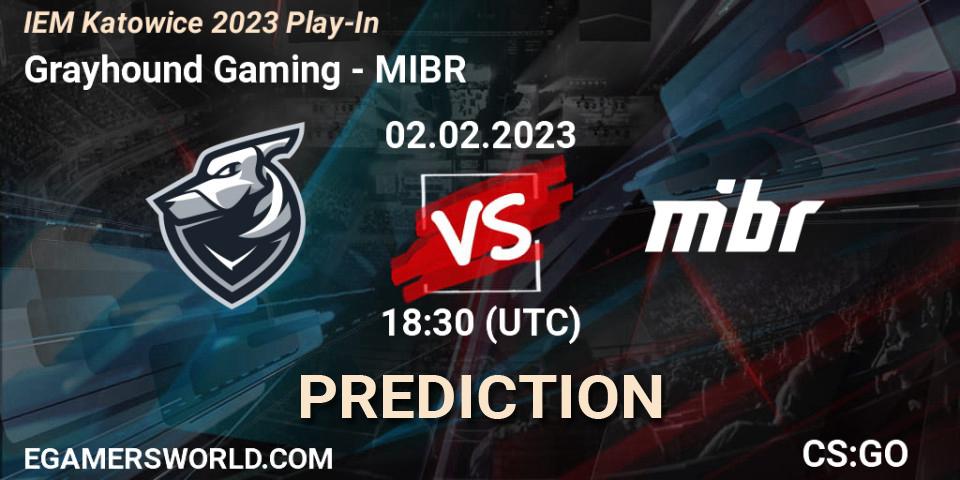 Prognoza Grayhound Gaming - MIBR. 02.02.23, CS2 (CS:GO), IEM Katowice 2023 Play-In