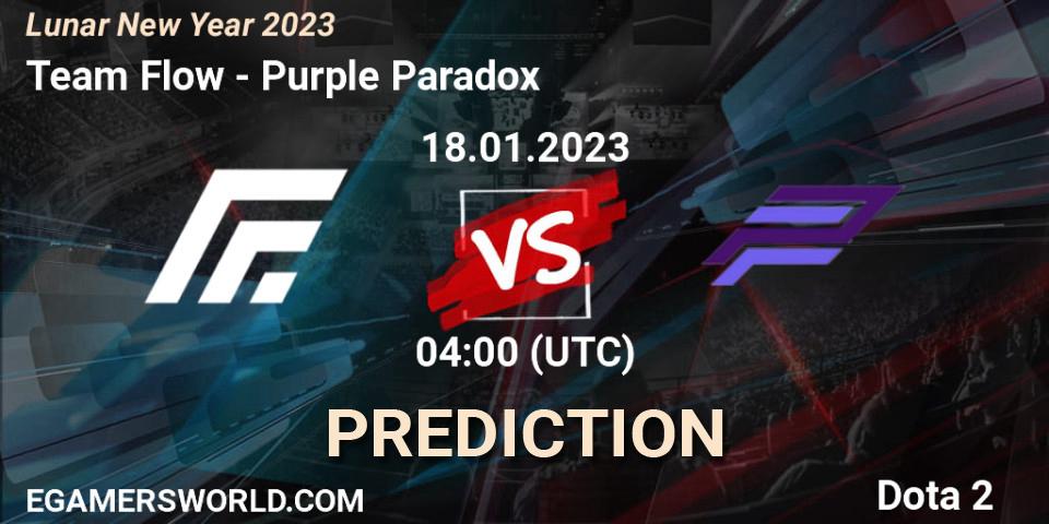 Prognoza Team Flow - Purple Paradox. 18.01.23, Dota 2, Lunar New Year 2023