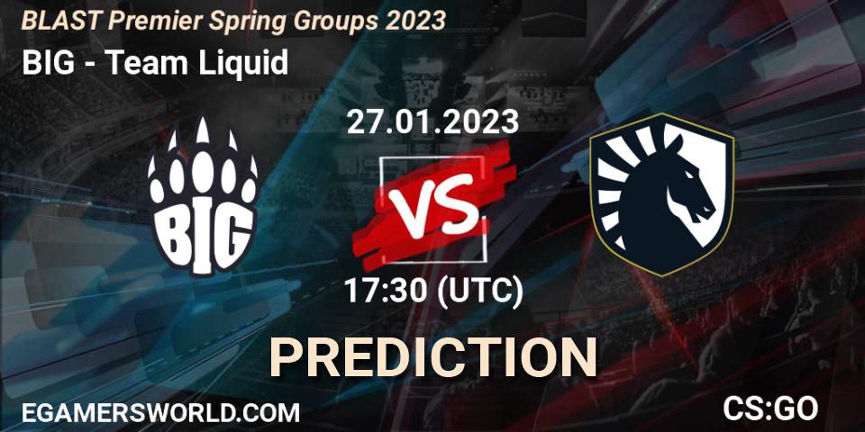 Prognoza BIG - Team Liquid. 27.01.23, CS2 (CS:GO), BLAST Premier Spring Groups 2023