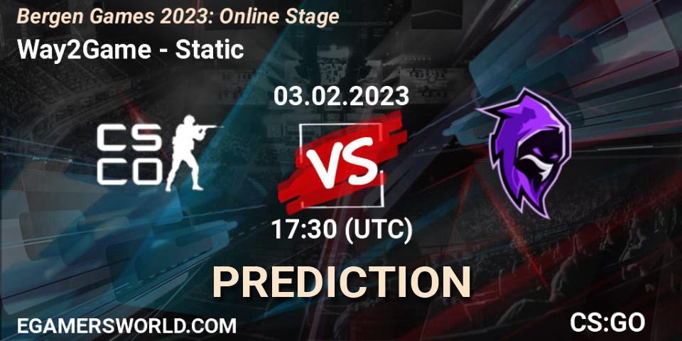 Prognoza Way2Game - Static. 03.02.23, CS2 (CS:GO), Bergen Games 2023: Online Stage