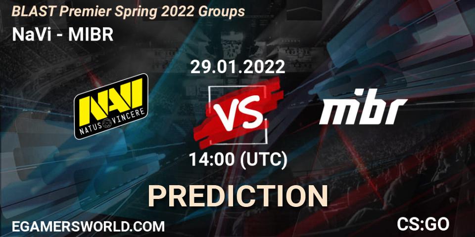Prognoza NaVi - MIBR. 29.01.22, CS2 (CS:GO), BLAST Premier Spring Groups 2022
