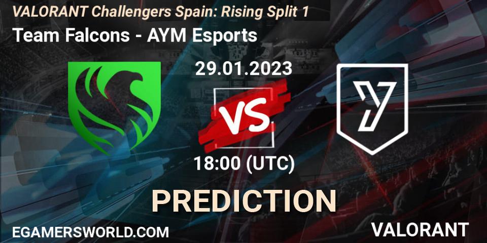 Prognoza Falcons - AYM Esports. 29.01.23, VALORANT, VALORANT Challengers 2023 Spain: Rising Split 1