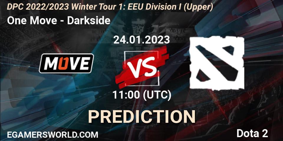 Prognoza One Move - Darkside. 24.01.23, Dota 2, DPC 2022/2023 Winter Tour 1: EEU Division I (Upper)