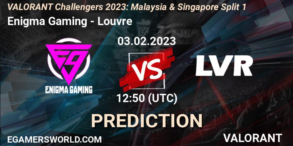 Prognoza Enigma Gaming - Louvre. 03.02.23, VALORANT, VALORANT Challengers 2023: Malaysia & Singapore Split 1