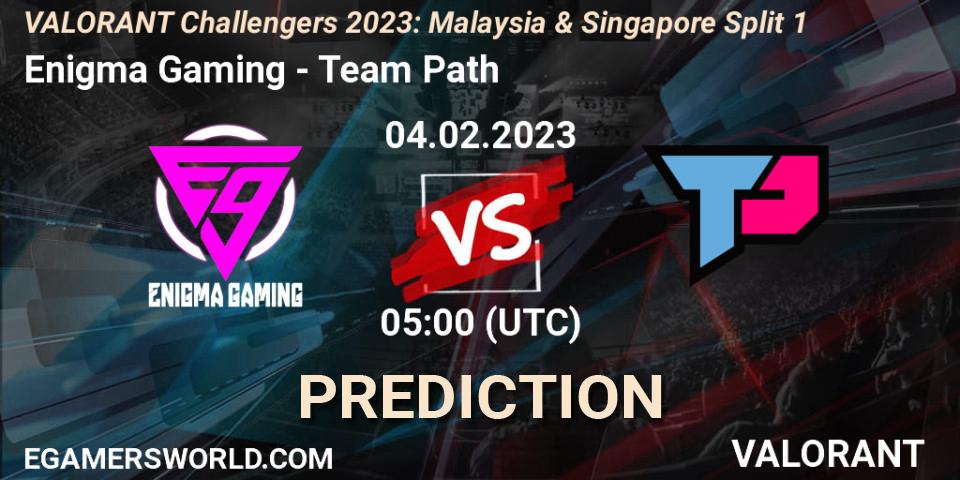 Prognoza Enigma Gaming - Team Path. 04.02.23, VALORANT, VALORANT Challengers 2023: Malaysia & Singapore Split 1