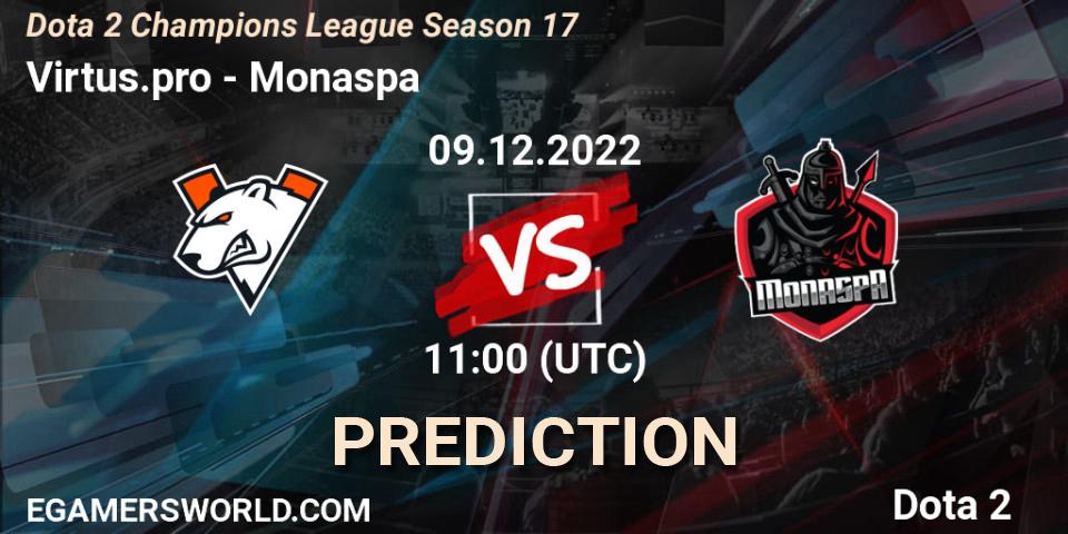 Prognoza Virtus.pro - Monaspa. 09.12.22, Dota 2, Dota 2 Champions League Season 17
